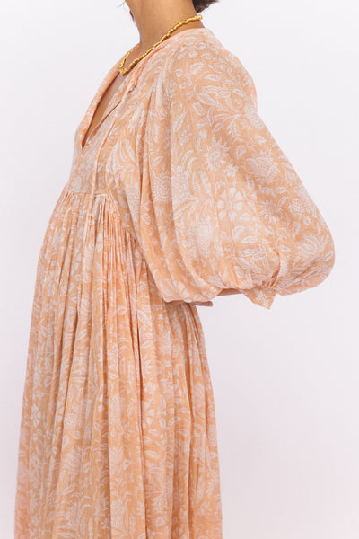 Kyra Midi Dress ~ Apricot Blush