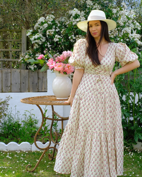 Zuri Wrap Dress ~ Peony